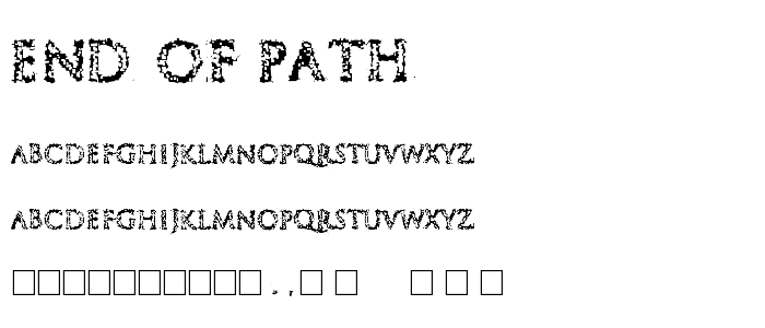 End of Path font